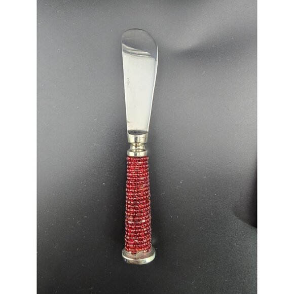 Vintage Pottery Barn Red Beaded Spreader and Fork - Picture 5 of 6